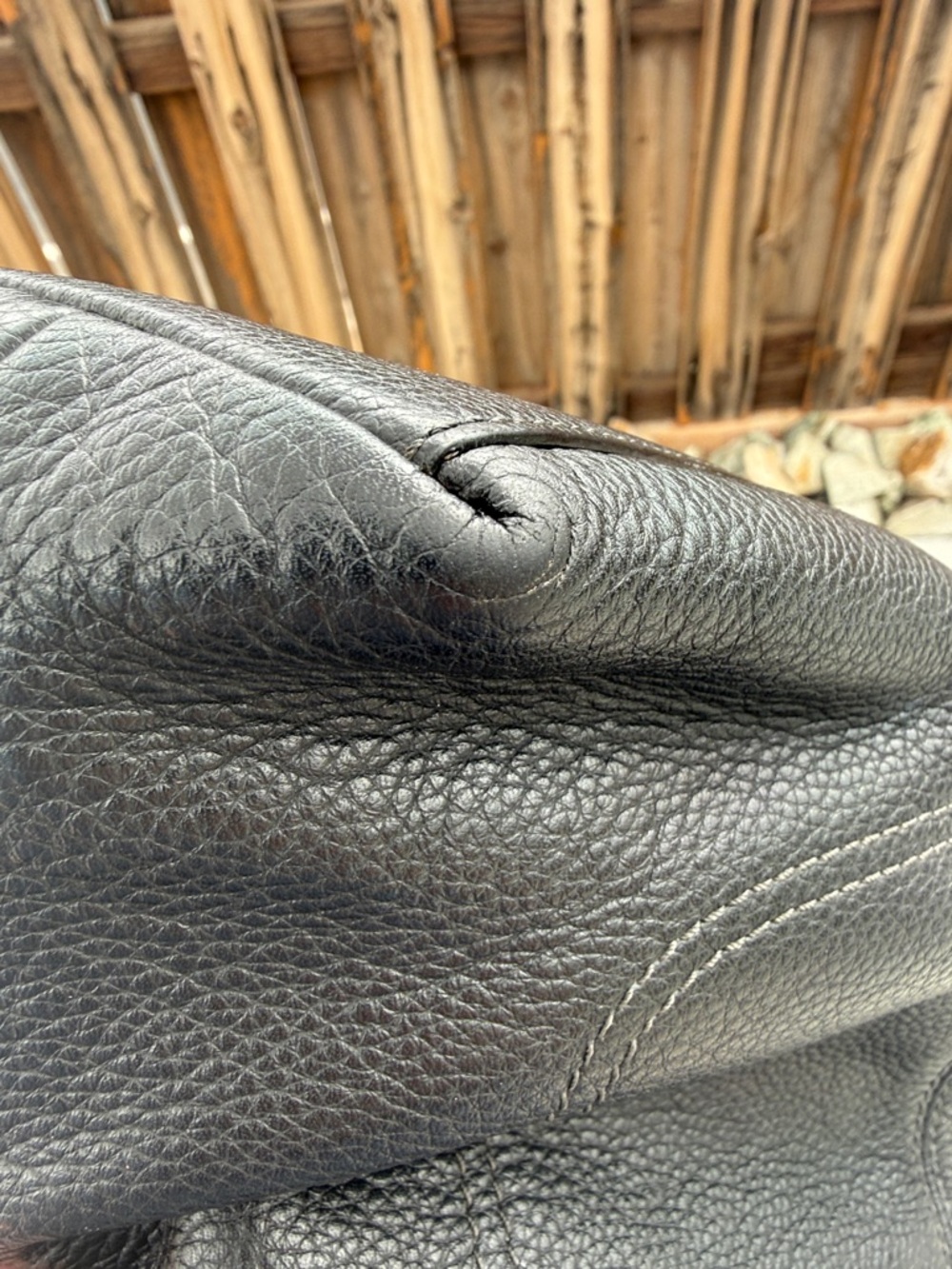 Coach Black Leather Shoulder Tote with Silver Hardware - Picture 6 of 16